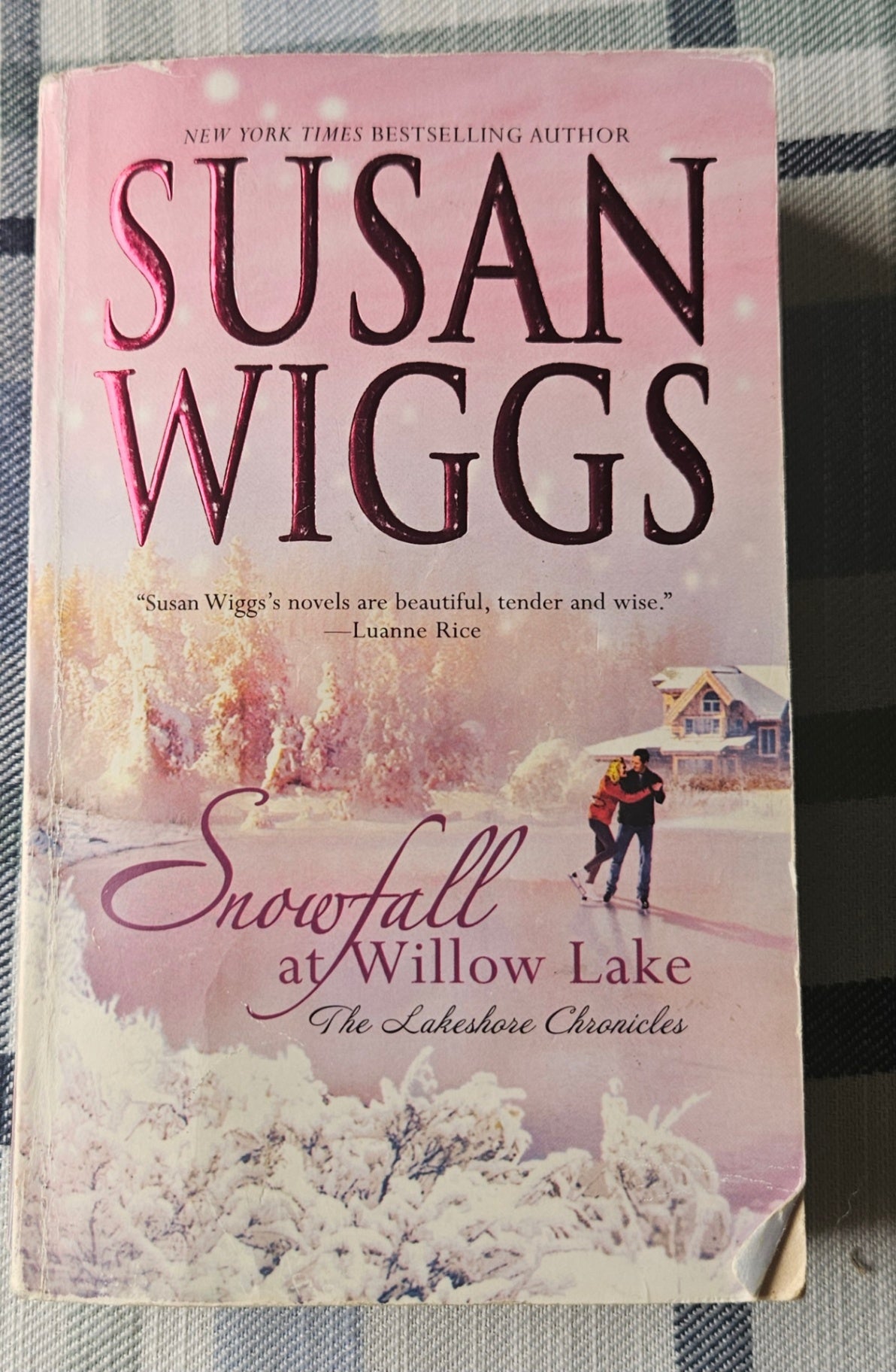 Books snowfall at Willow Lake by Susan Wiggs