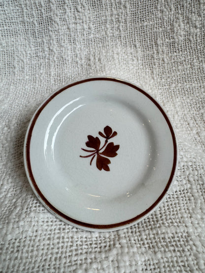 Tea Leaf ironstone butter pat c. 1890’s England