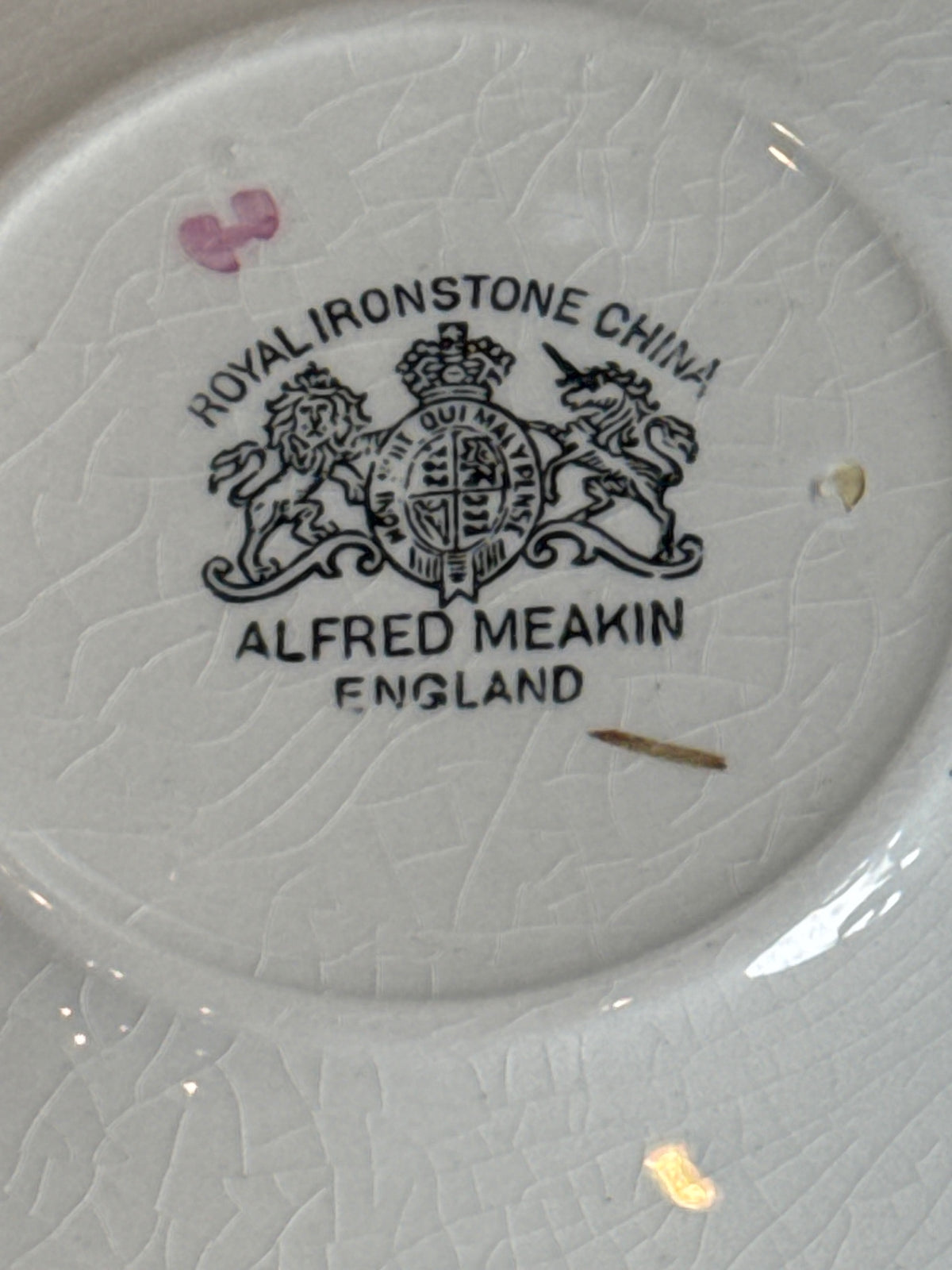 Tea Leaf ironstone butter pat c. 1890’s England