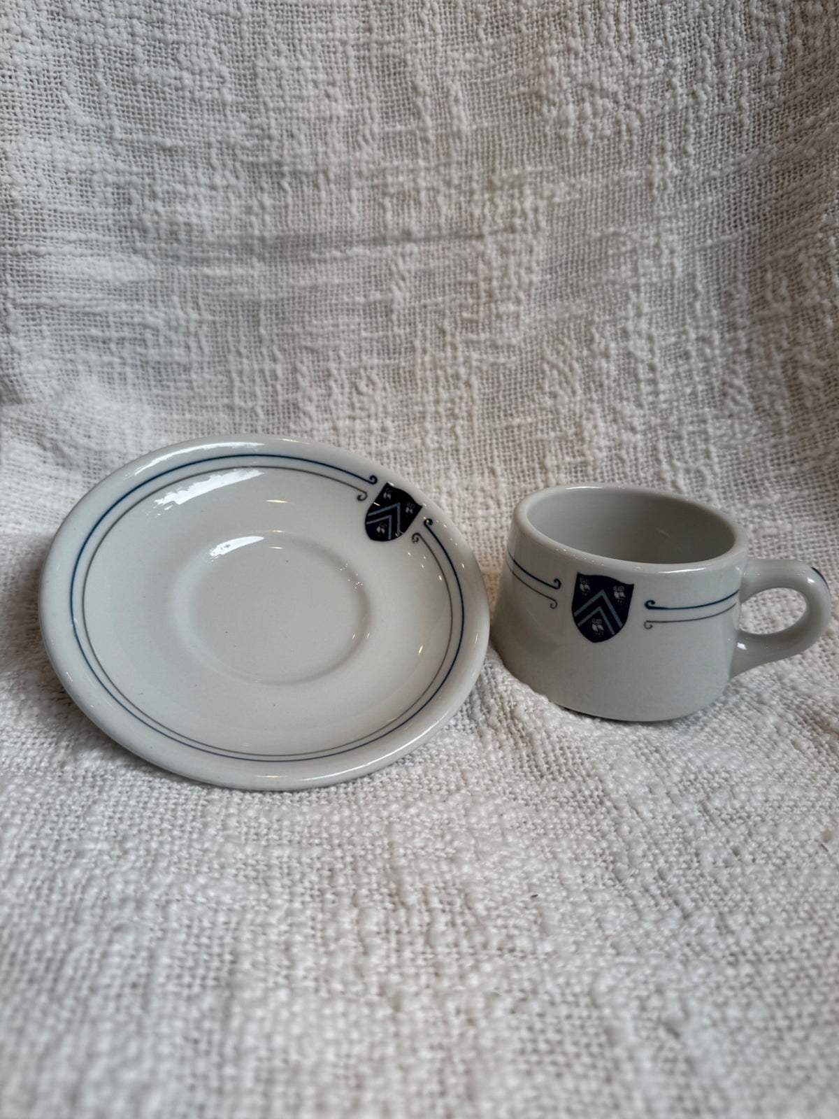 Vintage 1950’5 Shenango china owls Rice university  Huston Tx. Cup & saucer 