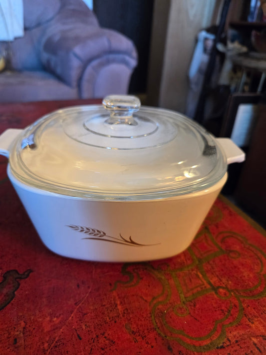 Vintage Corning Golden Wheat casserole