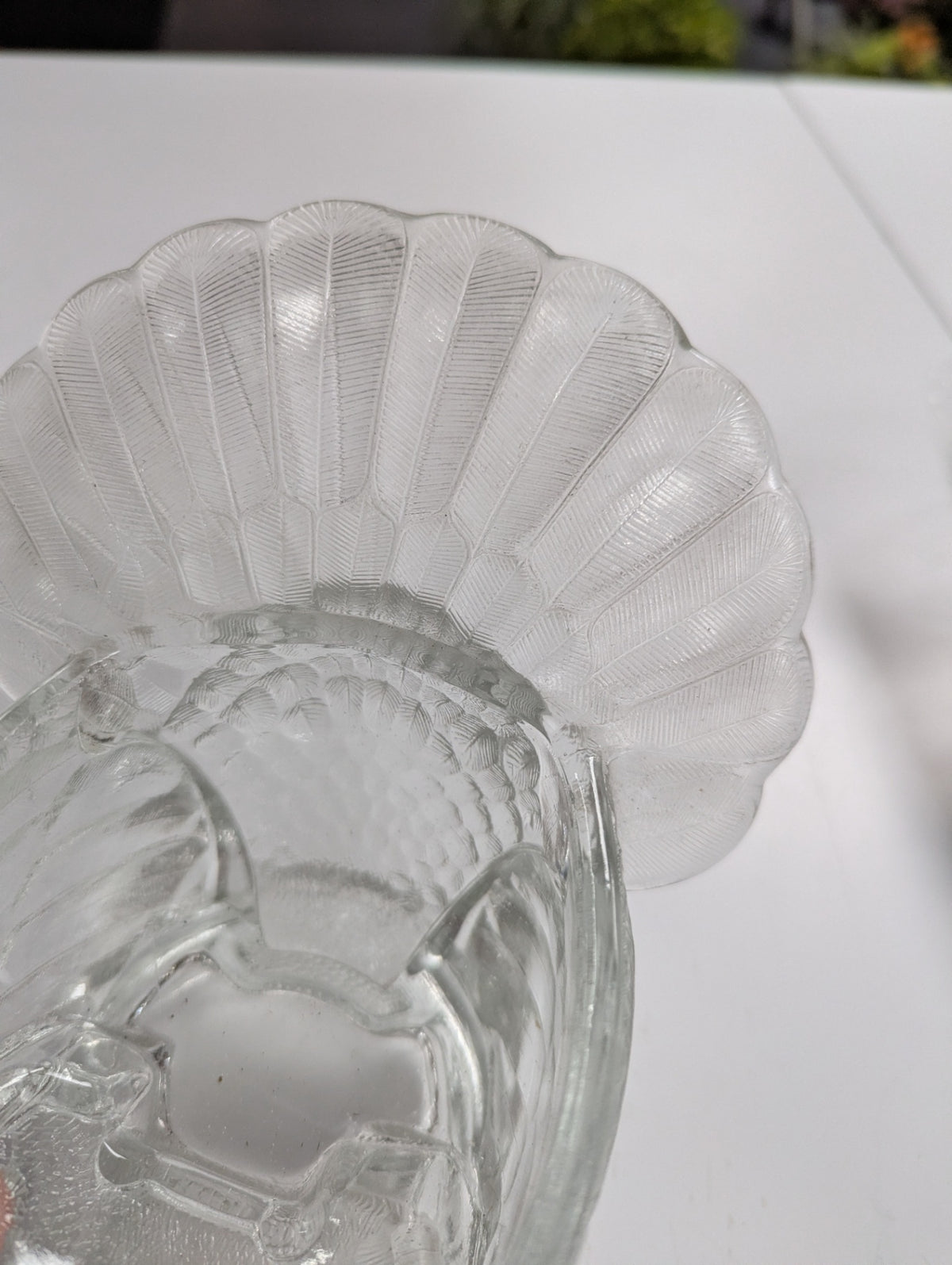 Mid Century L.E. Smith Clear Glass Tom Turkey