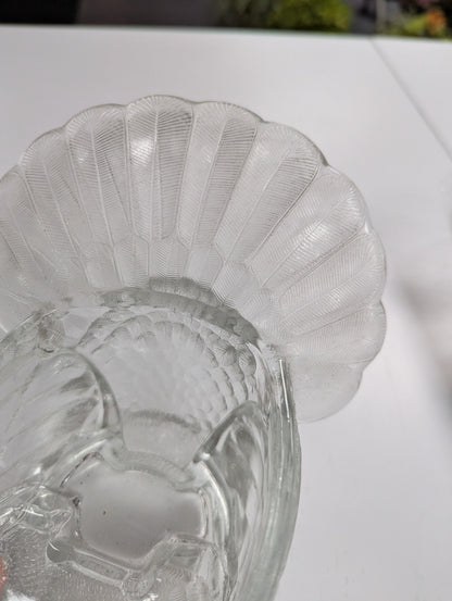 Mid Century L.E. Smith Clear Glass Tom Turkey