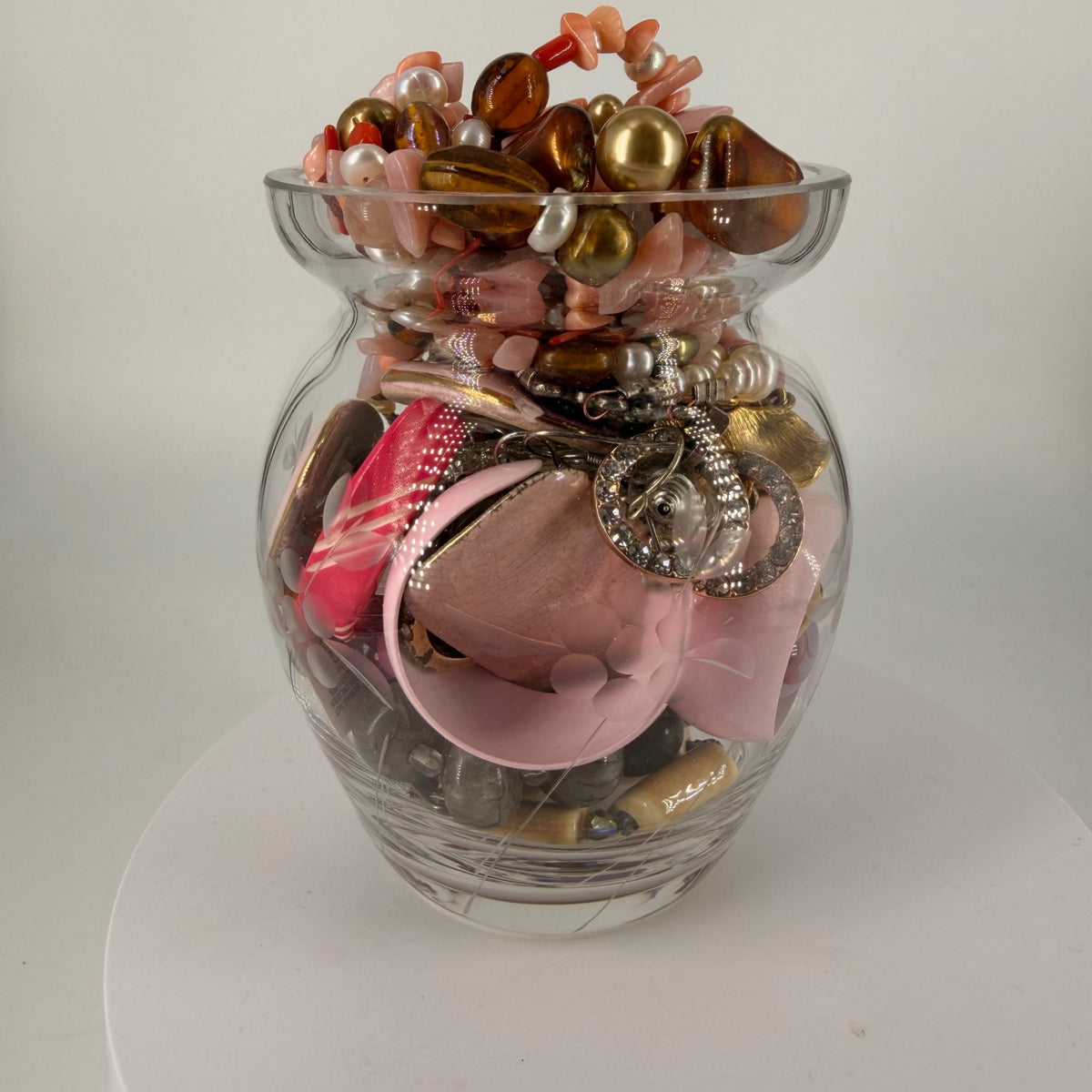 Vtg Rose Vase - Jewelry Treasure