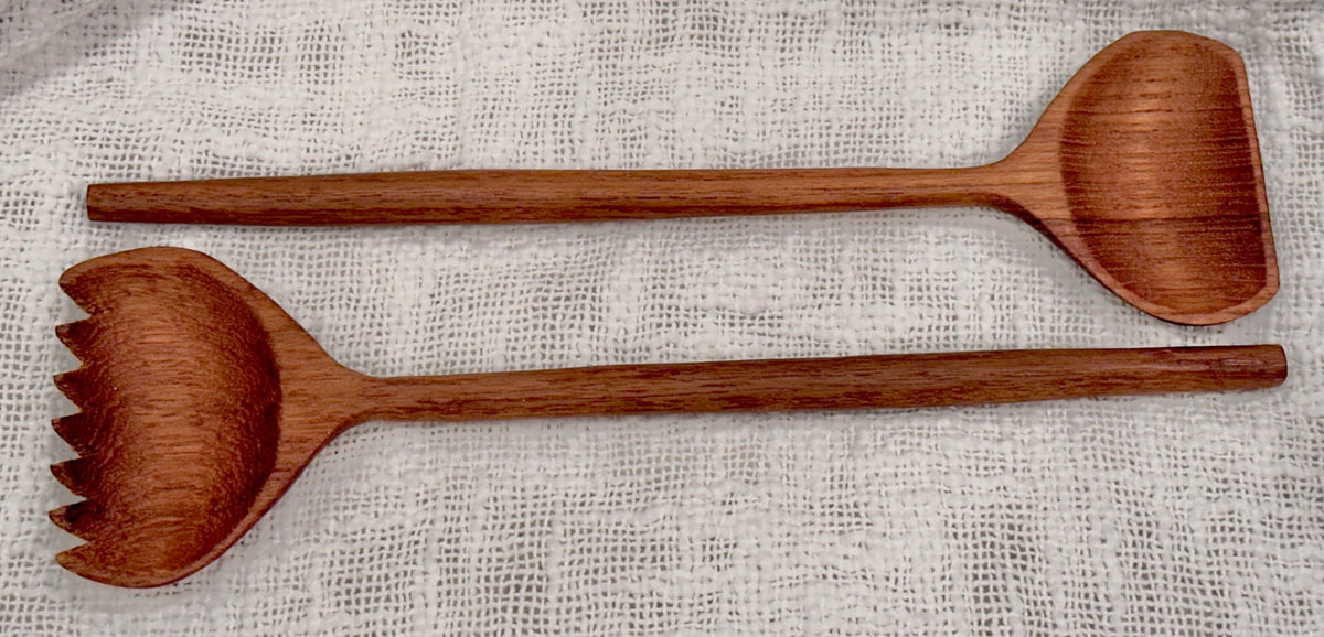 Mid century Danish teak salad set