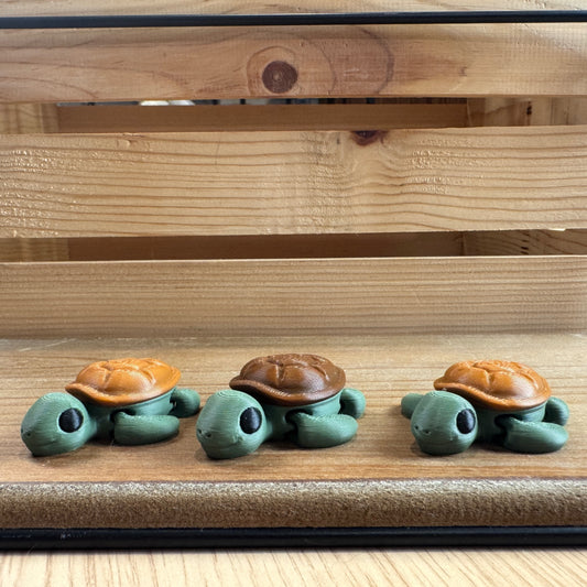 3D Printed Mini Sea Turtles Articulating