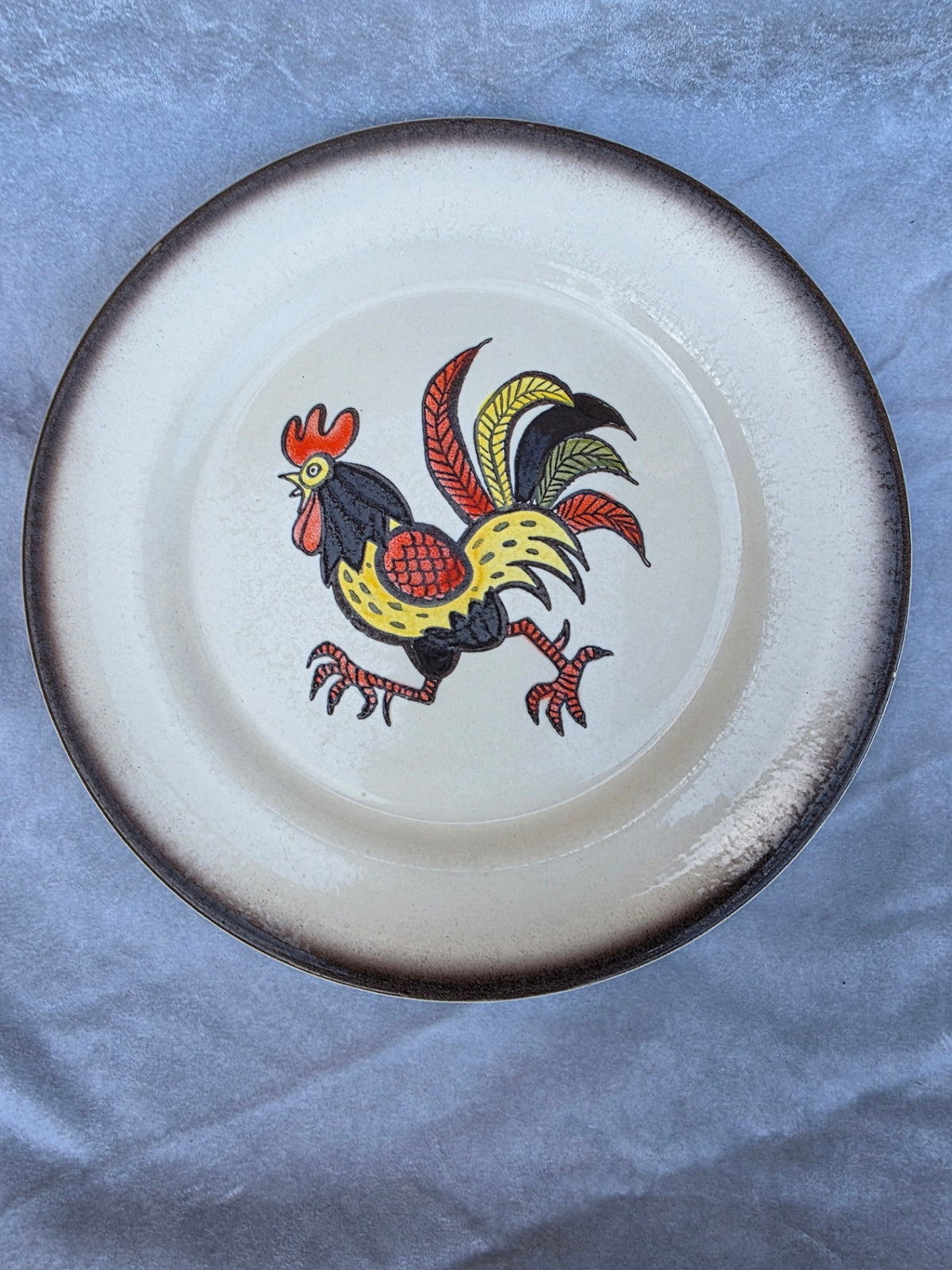 RED ROOSTER BY METLOX, POPPY RAIL HAND PAINTED CALIFORNIA.