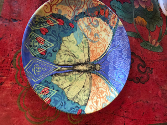 Bohemian butterfly plate new