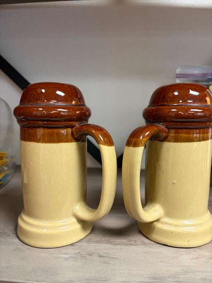 Large Ceramic Salt and Pepper Shakers 