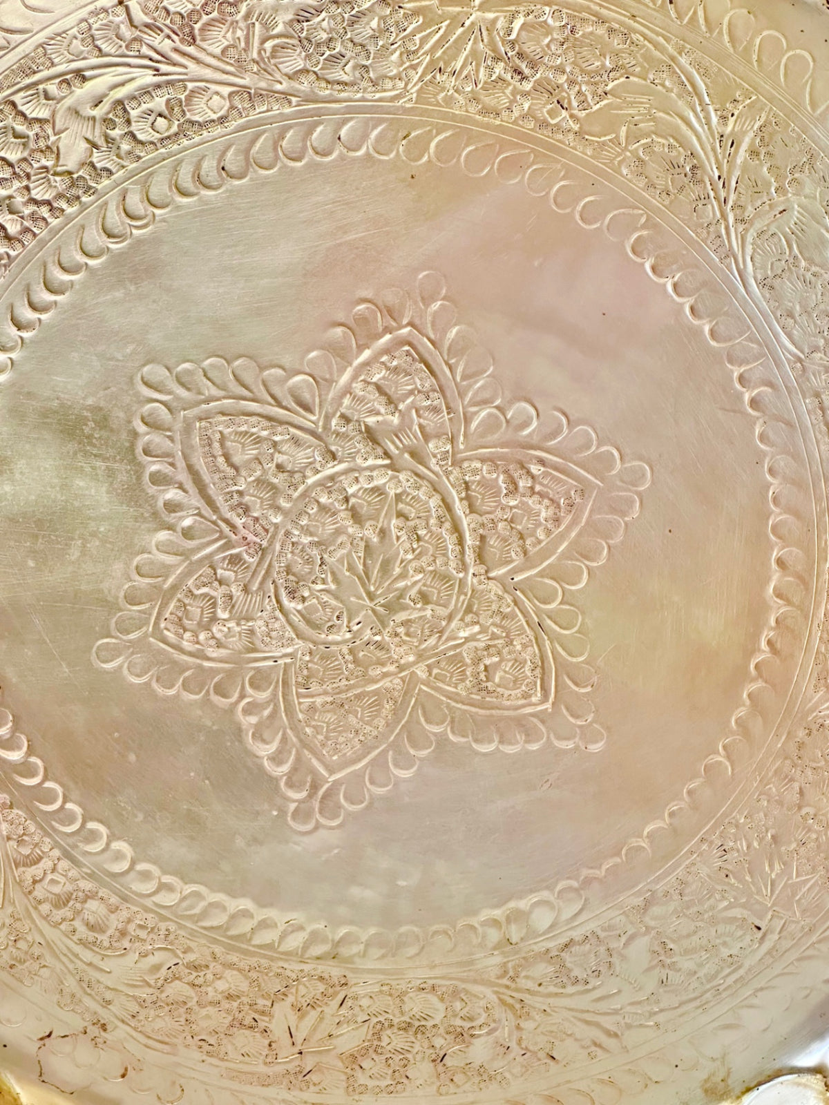 Round brass tray 15.5”