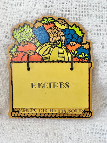 Mid-century recipe organizer
