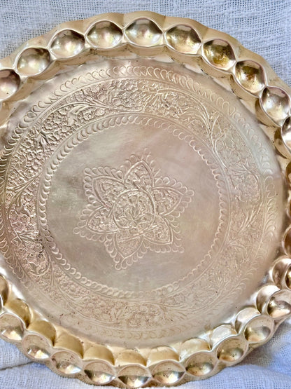 Round brass tray 15.5”