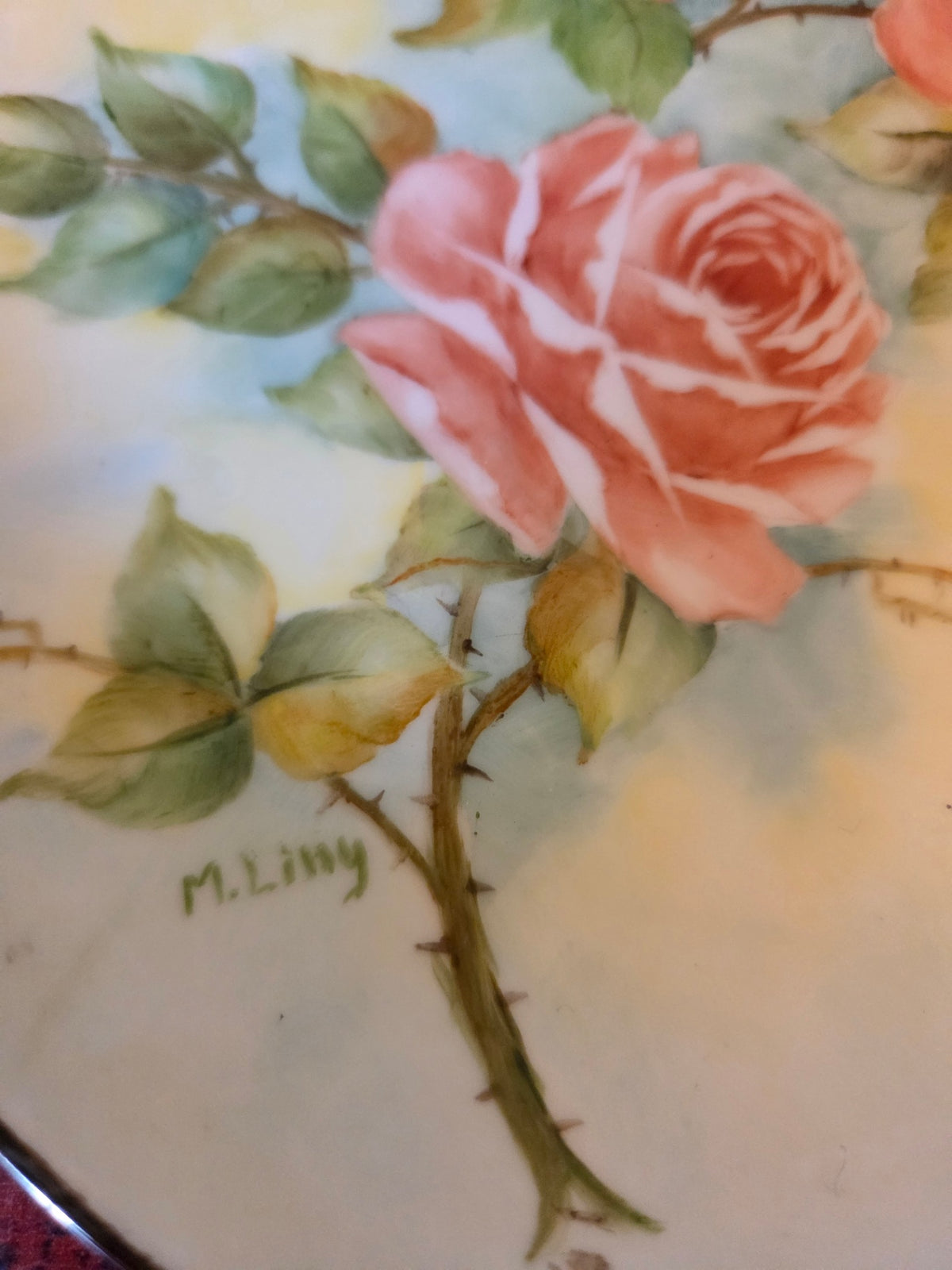 Hand painted signed plate