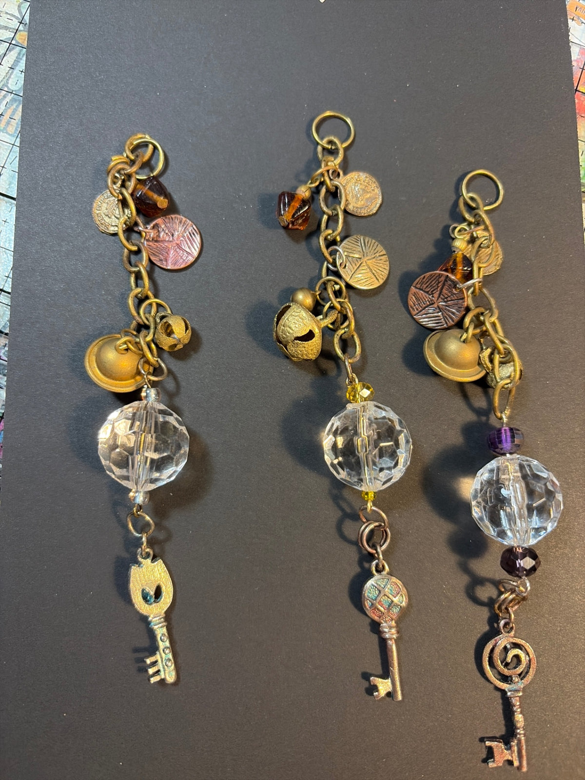 Upcycled charm dangle