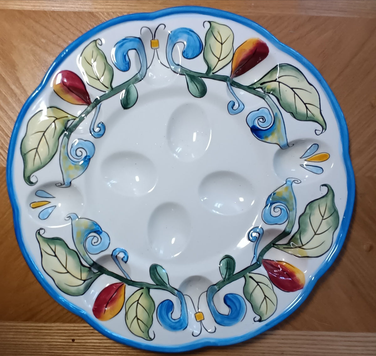 Fitz & Floyd Deviled Egg Tray -  Ricamo Pattern