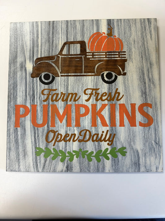 Farm Fresh Pumpkins Sign
