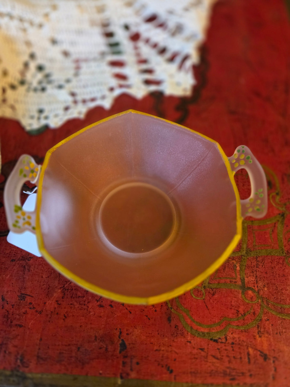 Depression glass candy dish
