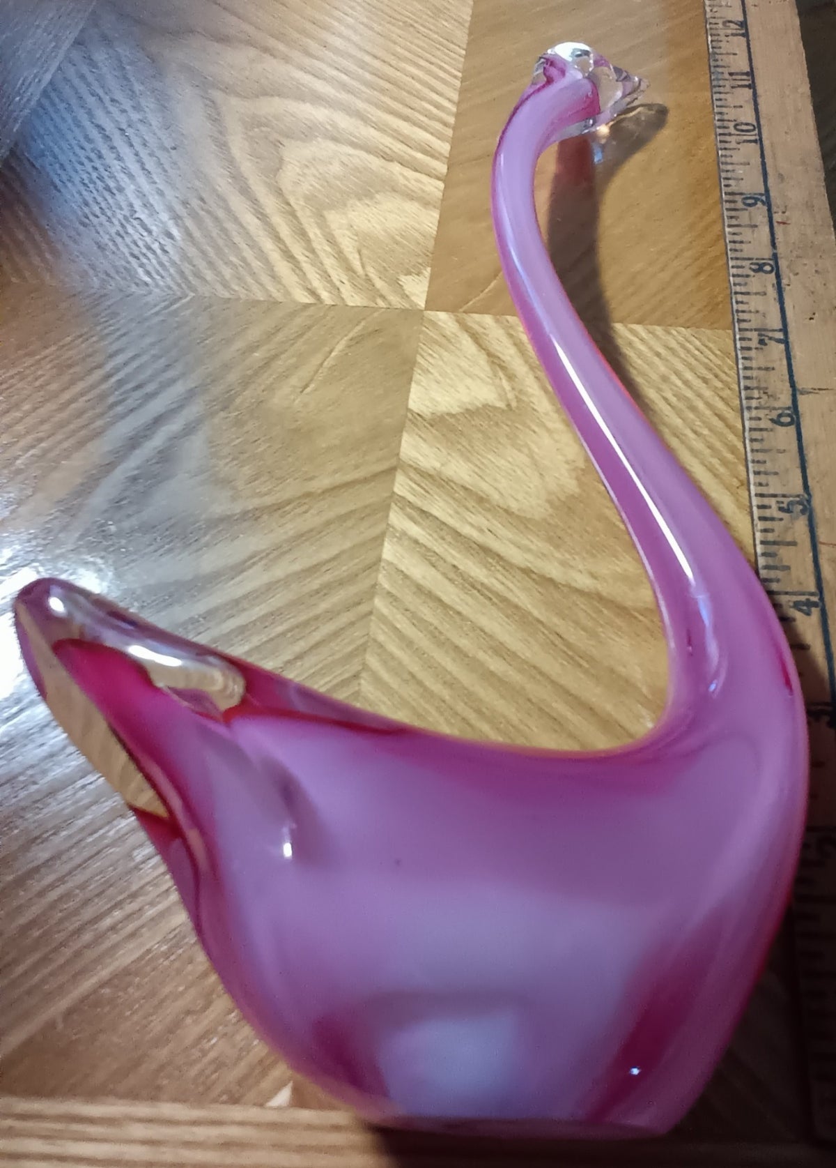 Beautifully Graceful Solid Glass Swan