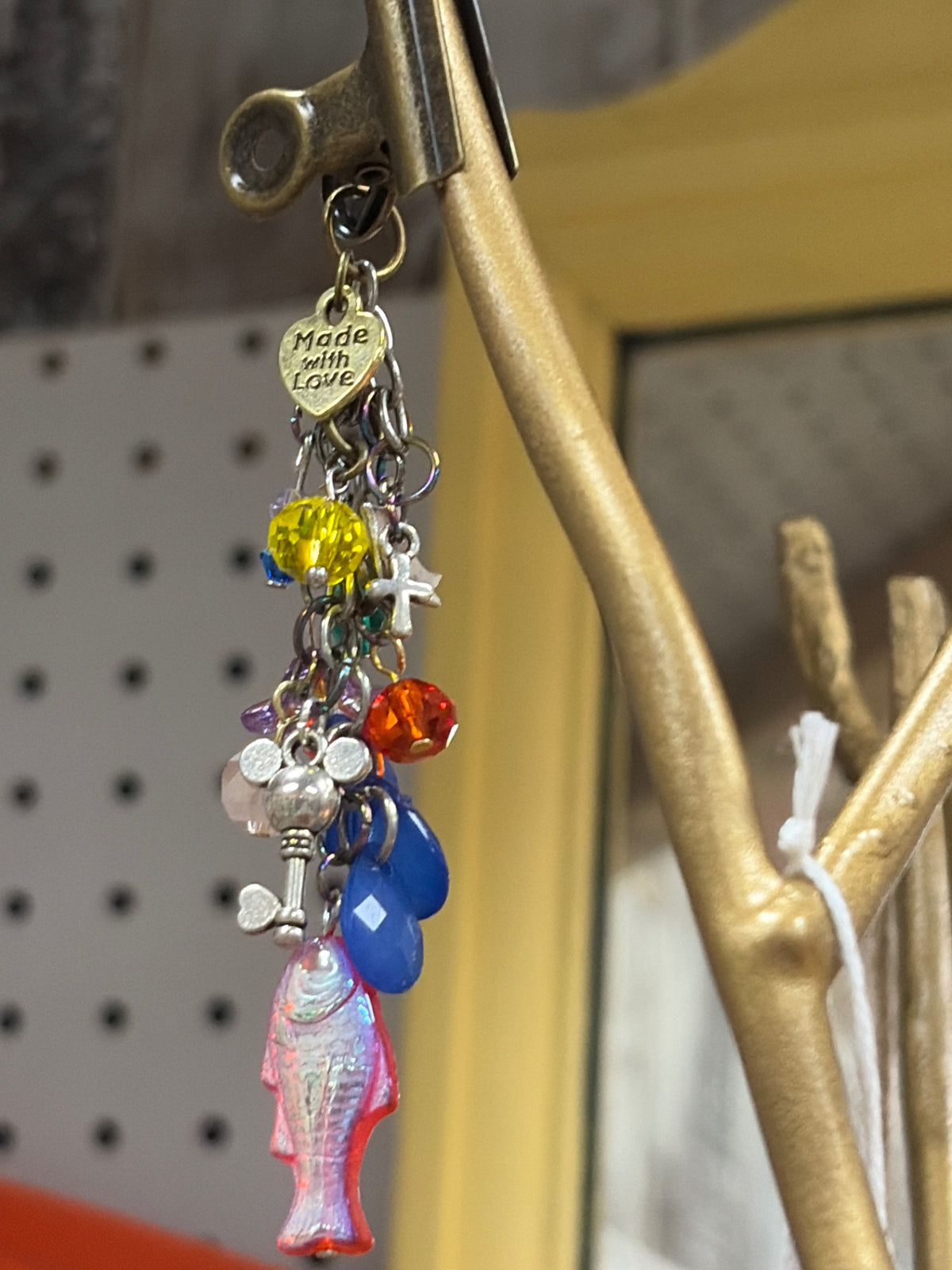 Dangle charm with fish