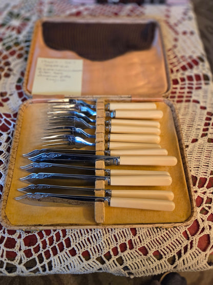 Sheffield England vintage flatware set