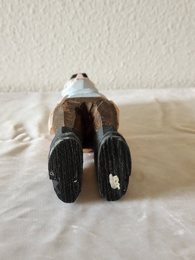Old Salt Sailor Folk Art Flat Plane Carved Wood Figure