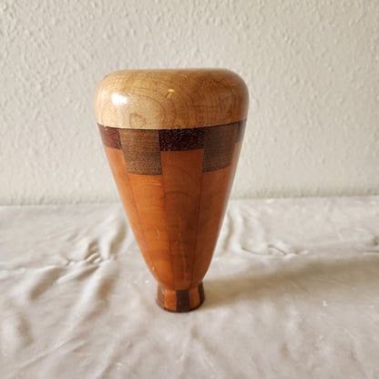 Postmodern Handturned Segmented Wooden Vase