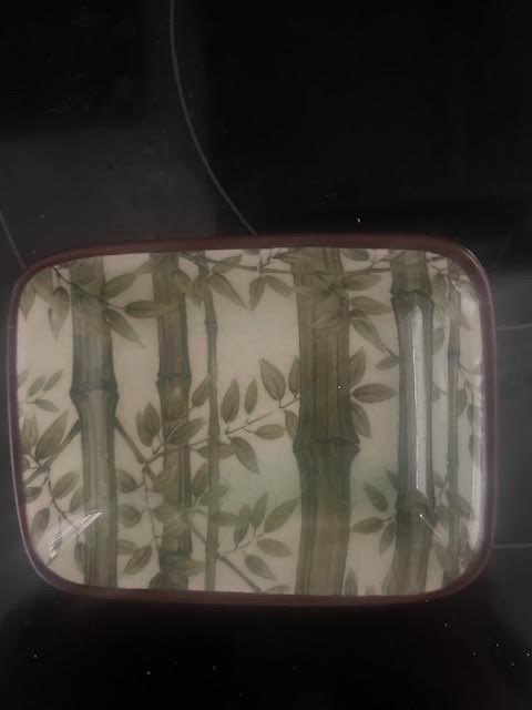 Ceramic Dish Bamboo Motif