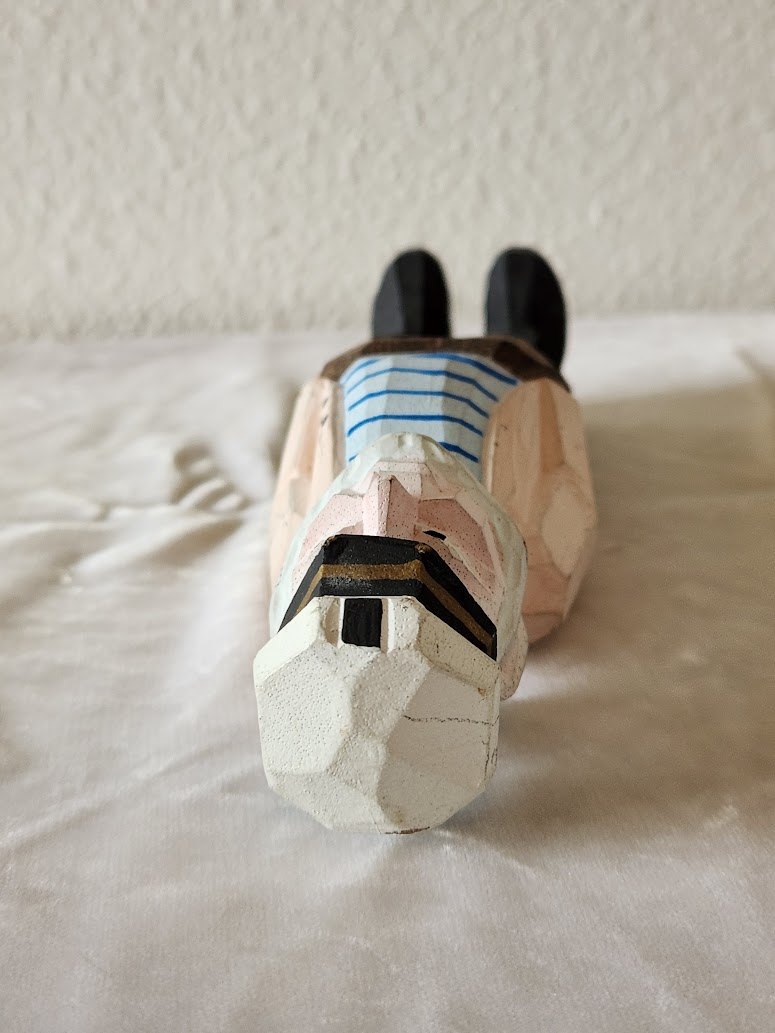 Old Salt Sailor Folk Art Flat Plane Carved Wood Figure