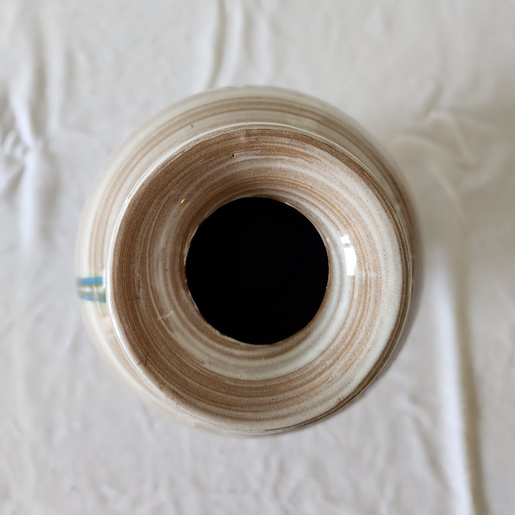 Midcentury Bamboo Motif Ceramic Vase