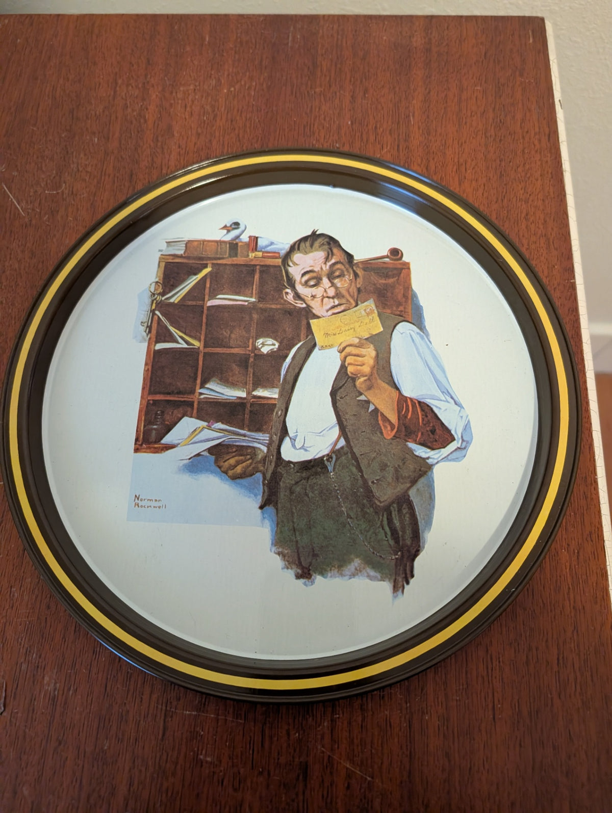 Vintage 1976 Norman Rockwell tray
