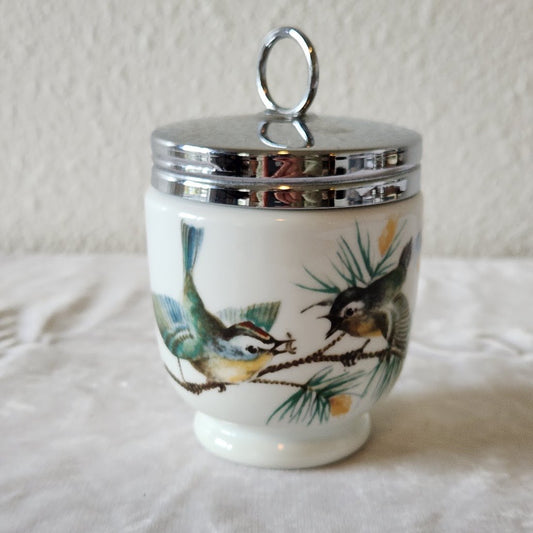Royal Worcester King Size Egg Coddler - "Birds"