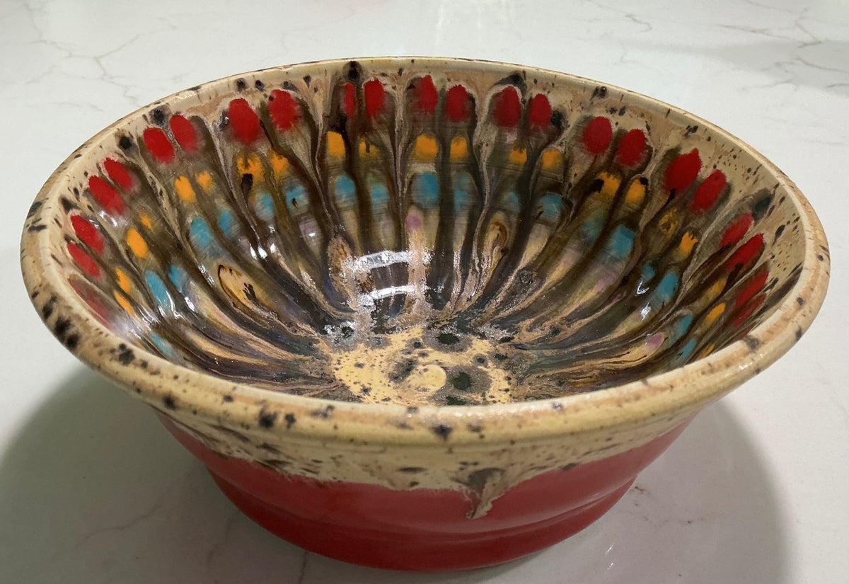 Locally Crafted “PEACOCK” Glaze Bowl