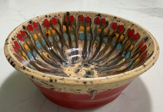 Locally Crafted “PEACOCK” Glaze Bowl