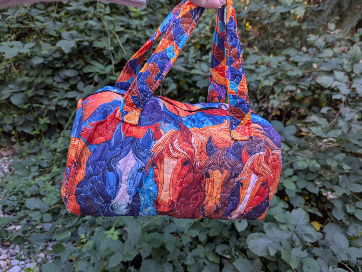 Wild horses travel bag