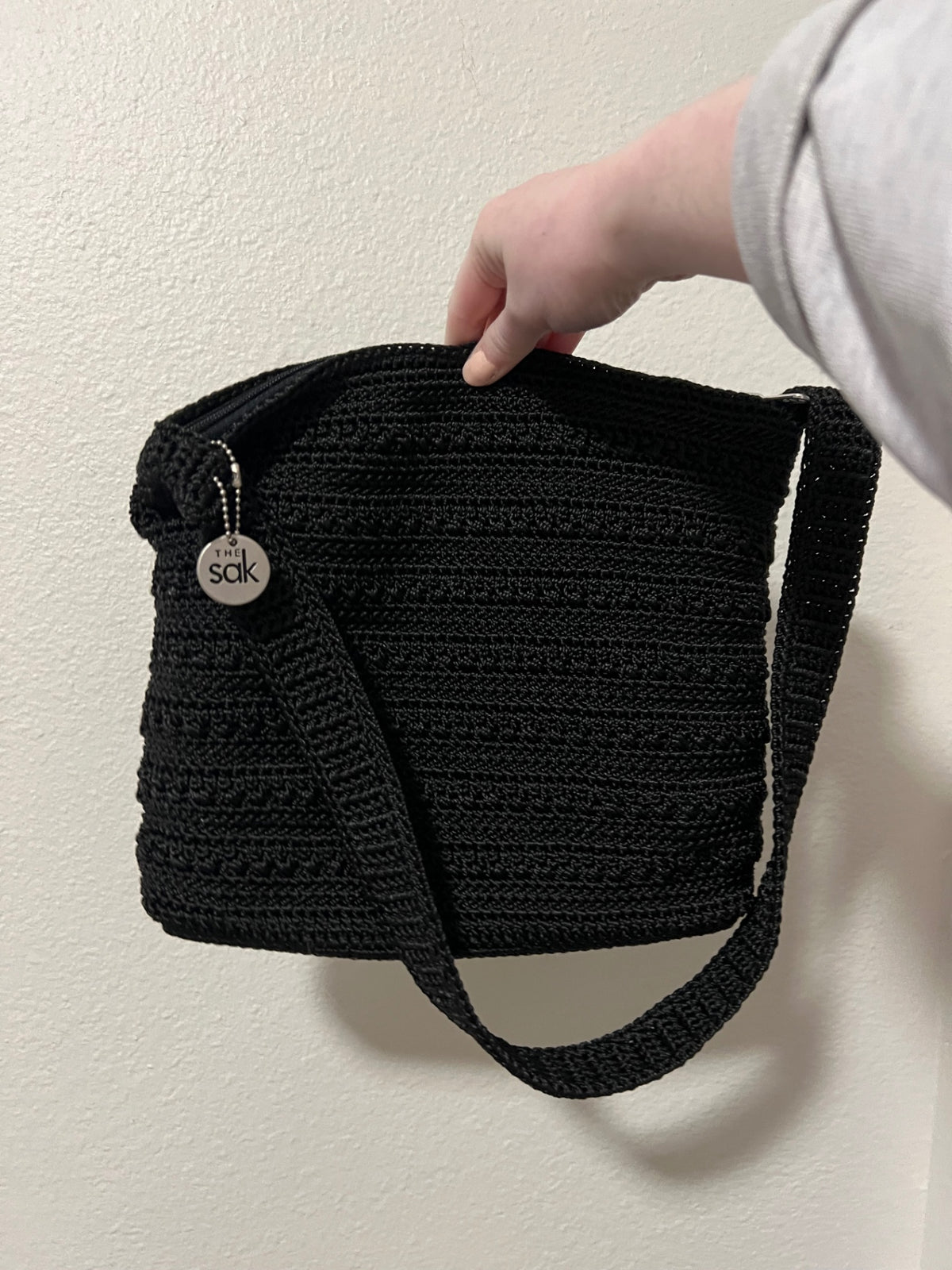 the Sak Black Crochet Purse