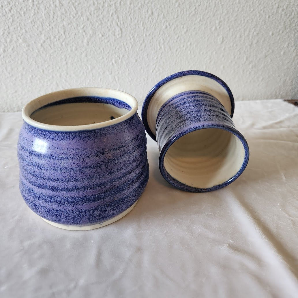 Periwinkle Lavender Blue Large Capacity Butter Bell