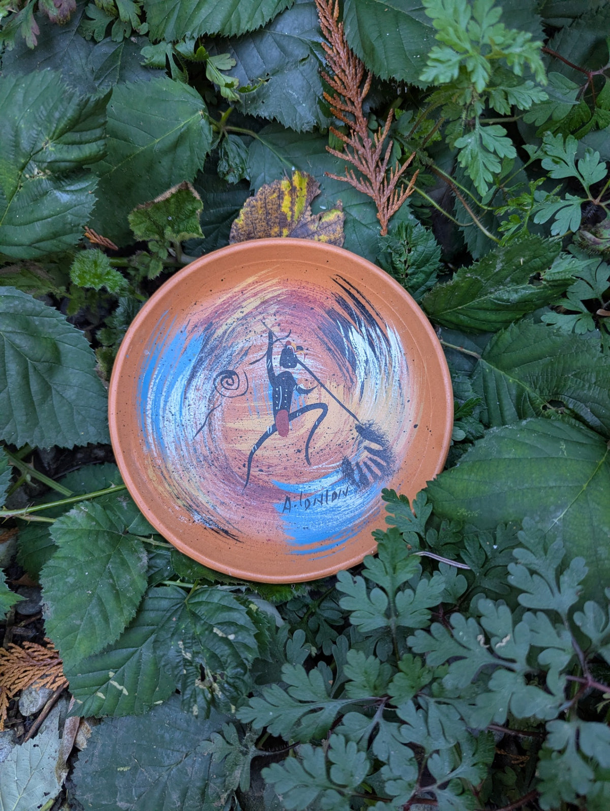 Australian painted plate Arthur Conlon