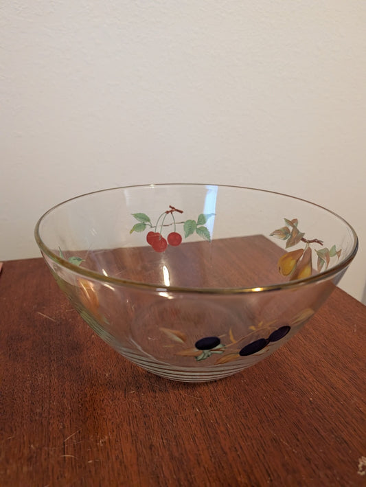 Vintage Glass Fruit Bowl