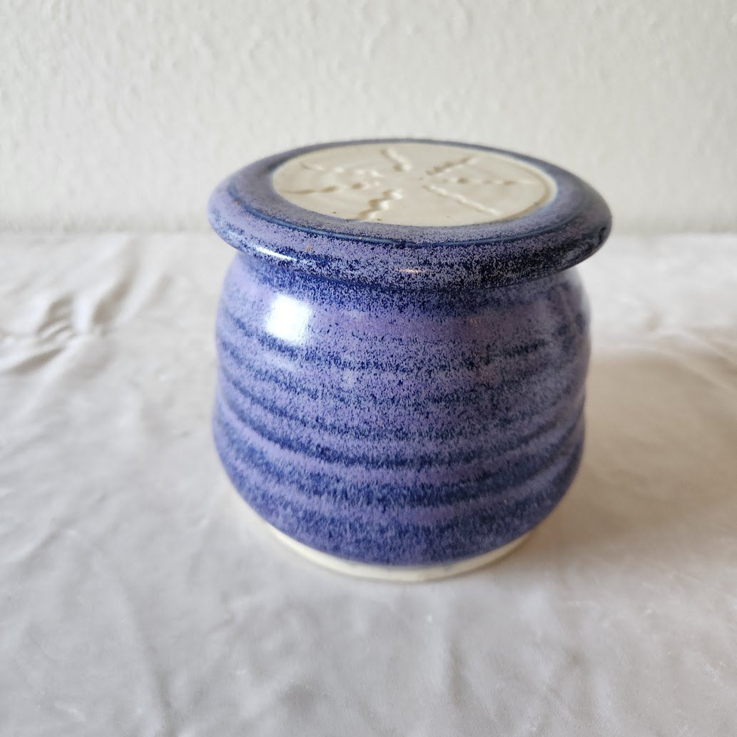 Periwinkle Lavender Blue Large Capacity Butter Bell