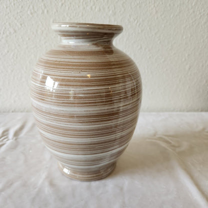 Midcentury Bamboo Motif Ceramic Vase