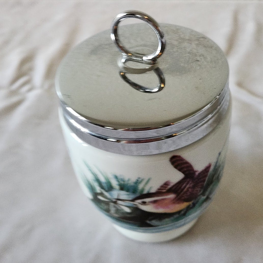 Royal Worcester King Size Egg Coddler - "Birds"
