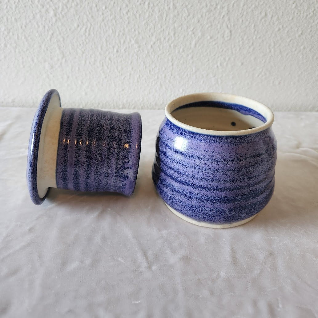 Periwinkle Lavender Blue Large Capacity Butter Bell