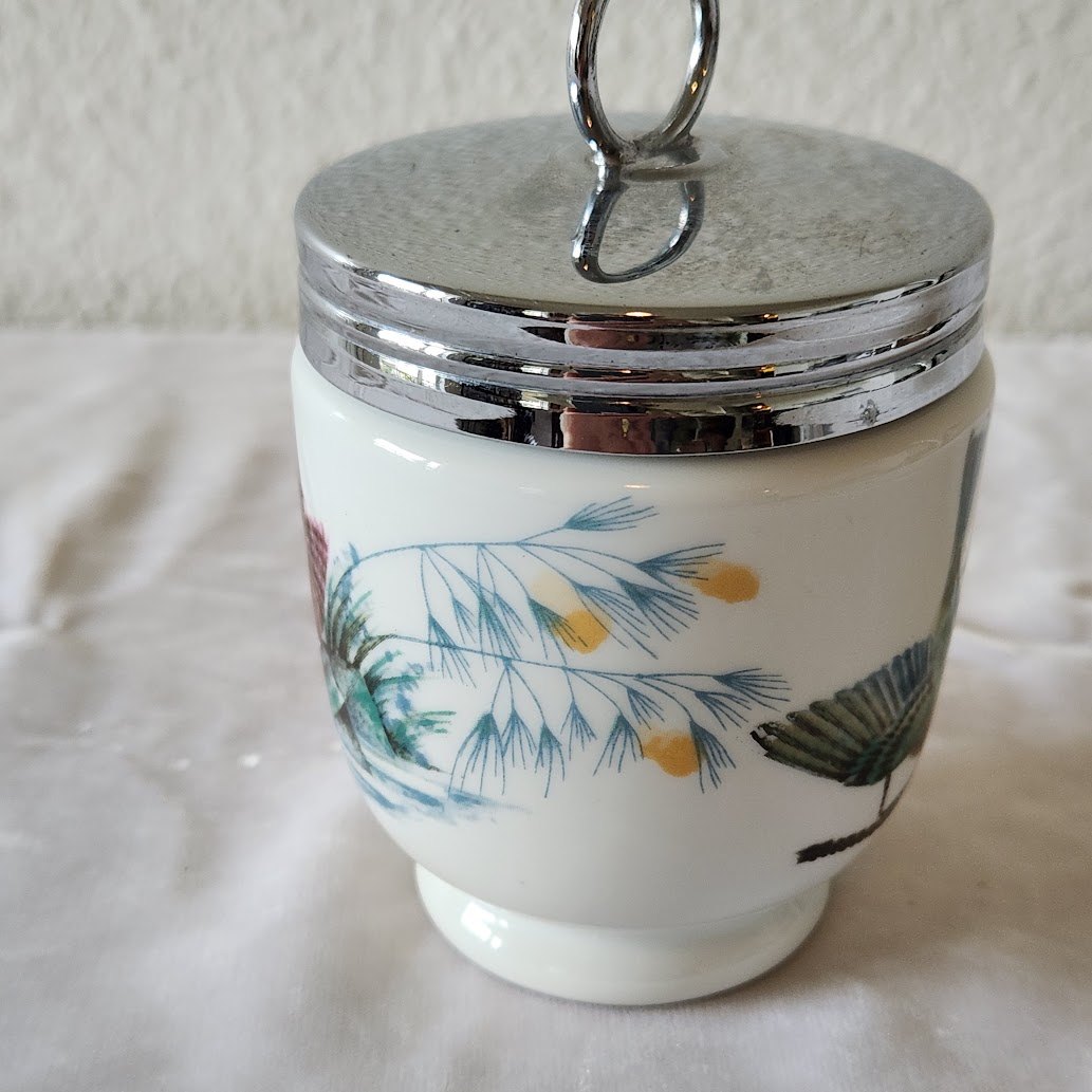 Royal Worcester King Size Egg Coddler - "Birds"