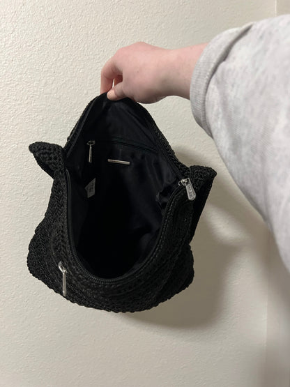 the Sak Black Crochet Purse