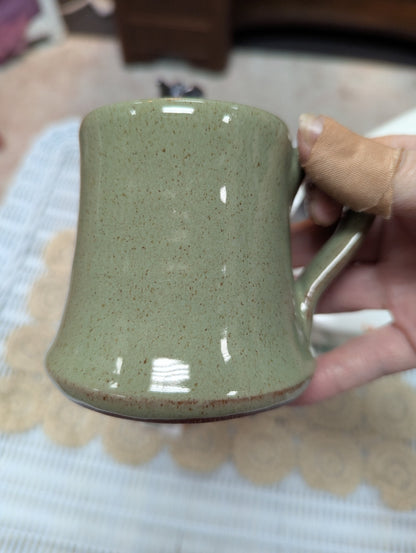 Green Specked Stoneware Mug