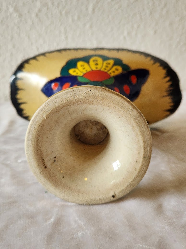 1930s Art Deco Czech Ditmar Urbach Fan Shape Vase