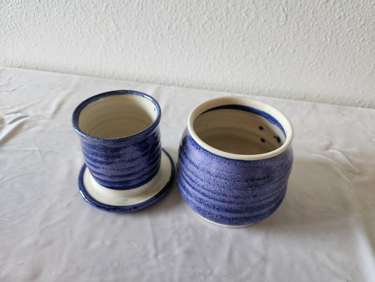 Periwinkle Lavender Blue Large Capacity Butter Bell
