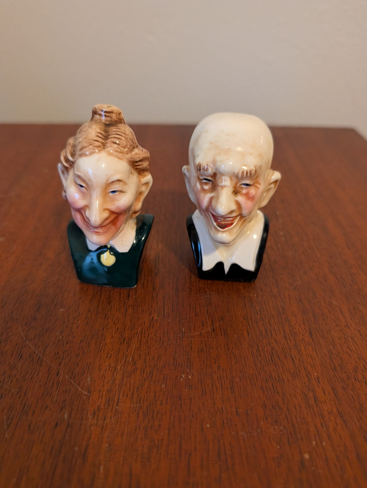 Vintage Old Man and Woman Salt and Pepper Shakers