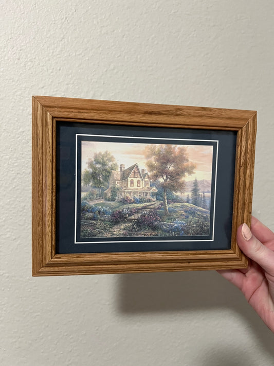 Vintage Framed Carl Valente Artwork “Emerald Bay Bluff”