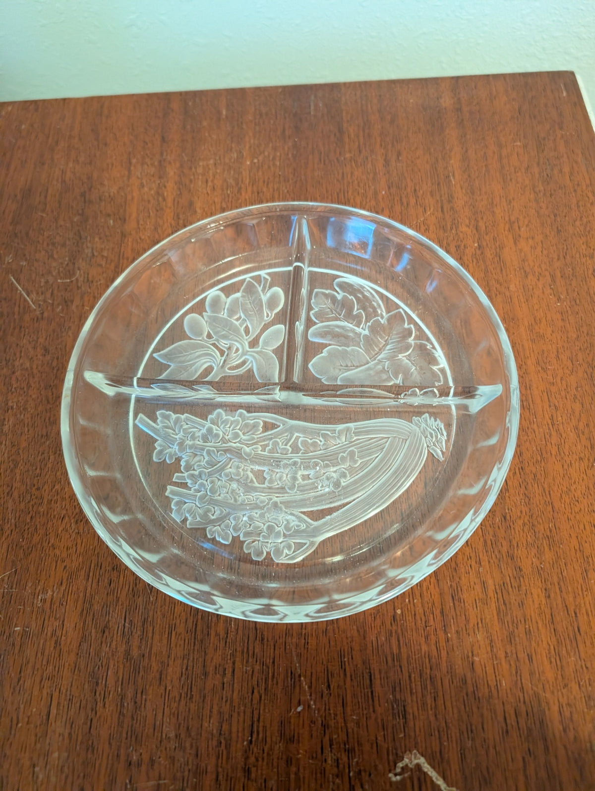 Vintage Indiana Glass Divided Relish Tray